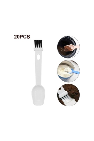 Dancemonkey 20'lık Kahve Çekirdeği Değirmeni Temizleme Fırça Seti Beyaz Siyah Beyaz