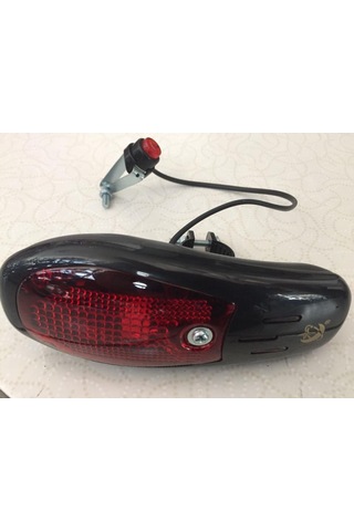 Bisiklet 8 Sesli Pilli Korna Siren Siyah - Kırmızı