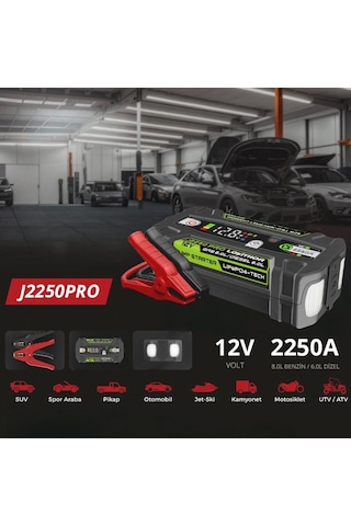 Lokithor J2250pro 12v 2250amp Lifepo4 Akıllı Akü Takviye + Powerbank + Led Lamba