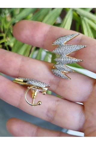 Özel Tasarım Şık Kıkırdak Küpe Altın