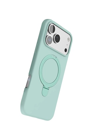 Newface Apple, Uyumlu iPhone 17 Pro Max Regal Magsafe Standlı Kapak - Su Yeşili