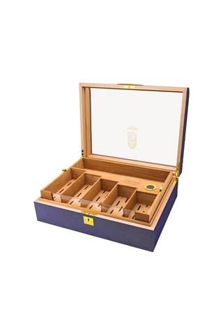 Lubinski Gastro Camlı Humidor Puro Kutusu Mor Lake 200s