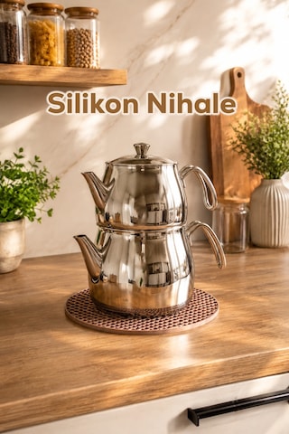 Porsima 31012 Silikon Yuvarlak Nihale 20cm Kapicino Açık Kahverengi