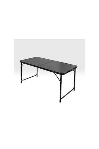 Katlanabilir Kamp Masası Seti - 4/6 Kişilik - 4 Tabureli - Elevate Plus - Siyah Karışık/Çok Renkli