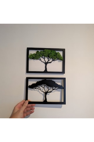 3d Yazıcı Baskı Ağaç Siluet Duvar Dekoru Pla Malzeme 21x14 Cm 21 X 12
