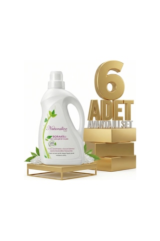 Naturalive Borakslı Sıvı Çamaşır Detarjanı 6x1000 Ml 1 L