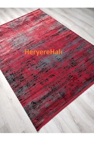 Eko Halı Sateen St 20 Kırmızı Hav Vermez Yıkanabilir Kaymaz Halı