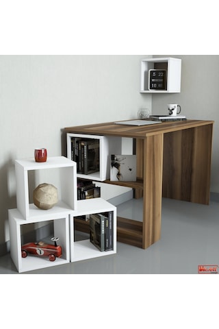 Variant Variant Box Çalışma Masası - Ceviz / Beyaz