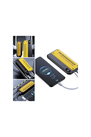 10000 Mah Hızlı Şarj Özellikli Aynı Anda 4 Cihazı Şarj Edebilen Powerbank Siyah