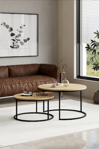 Faymend Prime 2'li Orta Sehpa 'siyah Rivoli' 70x58 Siyah-rivoli