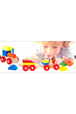 Play Wood Eğitici Ahşap Bloklu Bultak Tren 351