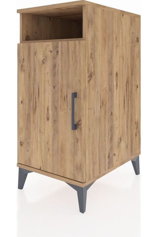 Kronos Komodin 3 Raflı Tek Kapaklı 44x59x96 Çam-çam Atlas Çam