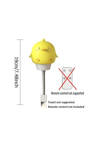 Led Usb Gece Lambası Sevimli Karikatür Gece Lambası Ayı Bebek Çocuk İçin Uzaktan Kumanda Yatak Odası Dekoru Başucu Lambası Noel Hediyesi Duck Diğer