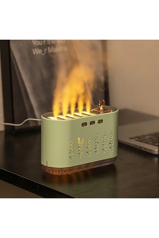 Techbloom 5 Modlu 7 Renkli Dinamik Işık Pembe Aromaterapi Nemlendirici Usb Şarjlı Sessiz Çalışma Ev Yatak Odası