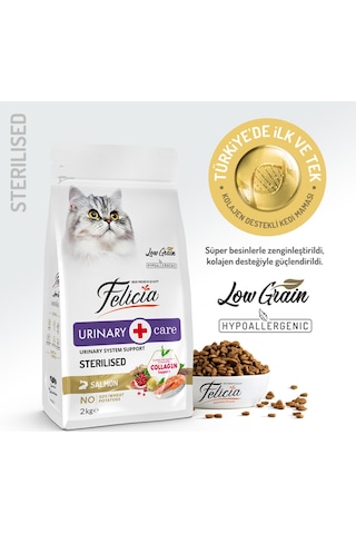Kolajen Destekli Hipoalerjenik Somonlu Kısırlaştırılmış Yetişkin Kedi Maması 2kg