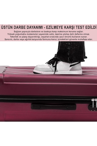 Anthony Jackson Ultra Hafif Abs Büyük Boy Valiz Trıon Bordo
