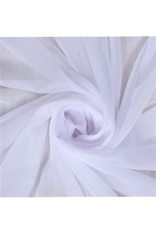 Petek Üstü Vual Tül Perde Kar Beyaz