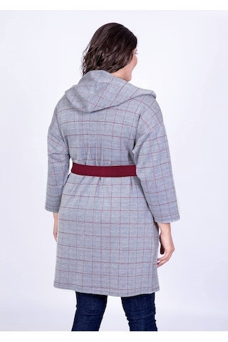 Kapüşonlu Ve Kemerli Hırka