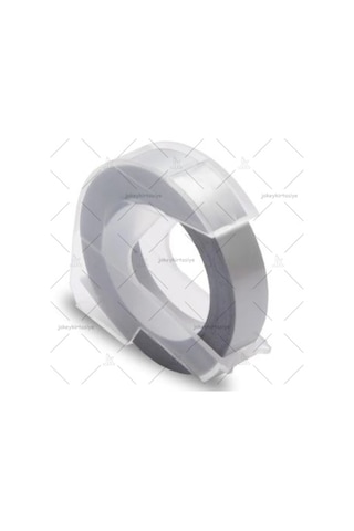 3D Kabartma Yapışkanlı MOTEX-DYMO Şerit Etiketi (GÜMÜŞ)