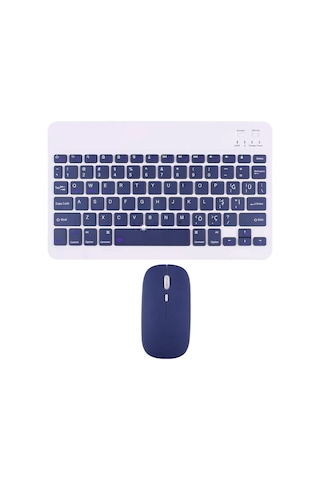 Novstrap Apple Uyumlu iPad Mini 2 3 4 5 6 7 İle Üretilmiş Bluetooth Klavye Mouse Seti Lavanta Optik