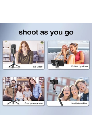 C01 Çok Amaçlı Selfie Çubuğu Masa Üstü Tripod Kumandalı Selfie 36