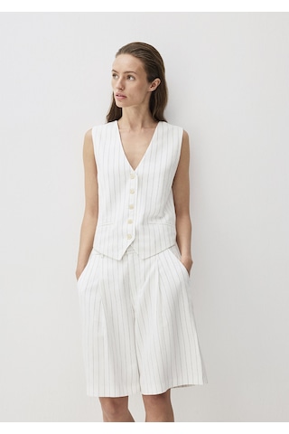 Mavi - Ekru Tencel Lyocell Karışımlı Yelek 1110685-89881 Ekru