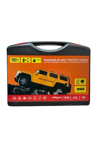 Taşınabilir Akü Takviye Cihazı, Jump Starter, Lastik Şişirme Pomp