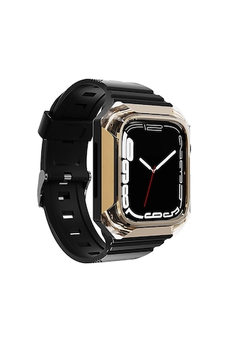 Watch 40mm Uyumlu Krd-88 Sert Pc Kasa Koruyuculu Uyumlu Mkst Kordon-gold