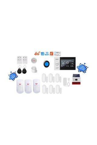 Akıllı Güvenlik Alarm Sistemleri Güneş Enerjili Dış Siren Ve Pet Uyumlu Standart Plus Set