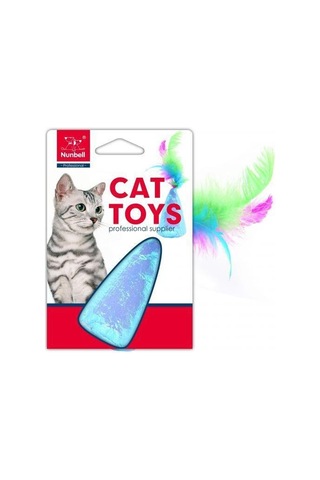 Nunbell Hışırtılı Tüylü Yastık Kedi Oyuncağı 9 Cm