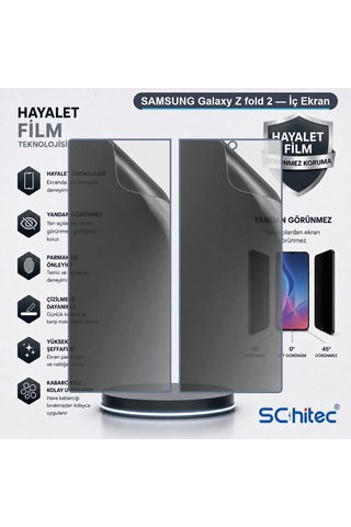 Galaxy Z Fold 2 Uyumlu İç Ekran Hayalet Privacy Hidrojel Koruyucu