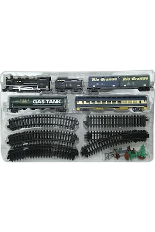Oyuncak Tren 33 Parça Işıklı - Sesli Classic Lokomotif Büyük Tren Raylı Set
