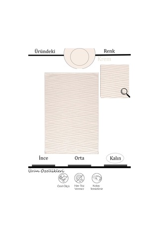 Çam Halı Eyfel 3105 Krem Romans Halı Modern Desenli Makine Halısı