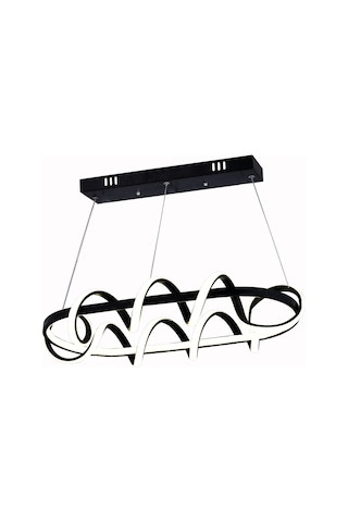 Dart Yemek Masası Siyah Led Avize