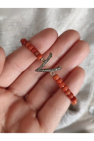 Mercan Elmas Lastikli Bileklik 161