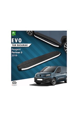 S-dizayn Peugeot Partner 3 Evo Aluminyum Yan Basamak 203 Cm 2018 Üzeri
