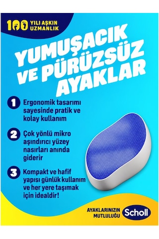 Scholl Nano Cam Ayak Ve Nasır Törpüsü Islak Kuru Kullanım