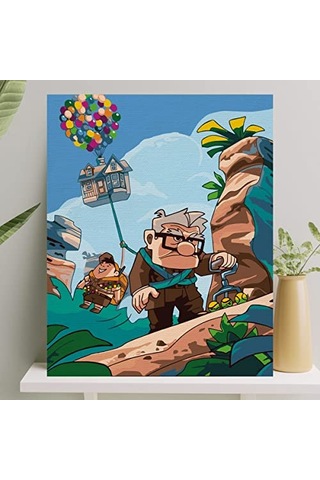 Sayılarla Boyama Tuval Seti Fırça Boya Dahil Çıtalı 40x50 Cm - Up Genel