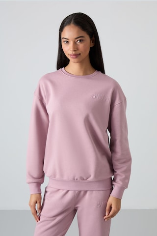 Tommy Life Gül Kurusu Basic Pamuklu O Yaka Oversize Lastik Paça Kadın Eşofman Takım - 95287 Gül Kurusu