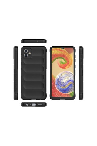 Gld-spt- Newface Samsung Uyumlu Galaxy A04e Kılıf Optimum Silikon - Siyah