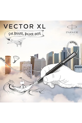 Parker Vector Xl Mat Dolma Kalem, Mat Siyah, M Uç Genel