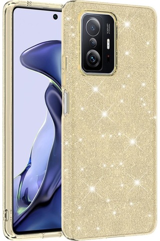 Xiaomi Mi 11t Pro 5g Kılıf Zore Shining Silikon Gold