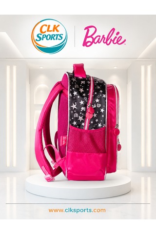 Barbie Okul Çantası , Kalem Kutusu , Lisanslı Çelik Matara Pembe