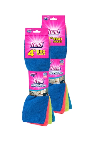 Trend Mikrofiber 4'lü Açık Temizlik Bezi İkili Paket Diğer