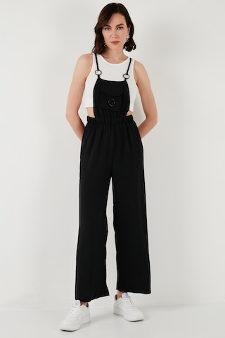 Lela Keten Karışımlı Askılı Bahçıvan Bayan Tulum 66970232S4 Siyah