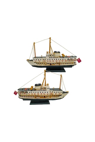Dekoratif Metal Gemi İstanbul Yolcu Vapuru 34cm