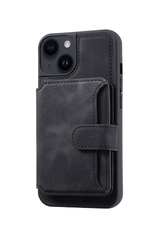 Teleplus Apple Uyumlu iPhone 13 Kılıf H67 Kartlıklı Cüzdanlı Kılıf