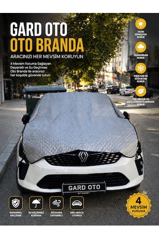 Gard Oto Universal Hatchbak Araç Brandası Su Geçirmez Gri Hatchback 1X1-Gri
