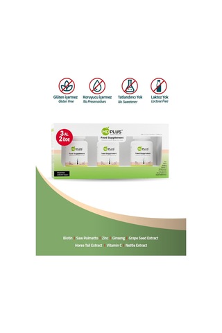 Hair Multivitamin 60 Tablet 3'lü Avantaj Paket Biotin Saw Palmetto Ginseng İçerikli