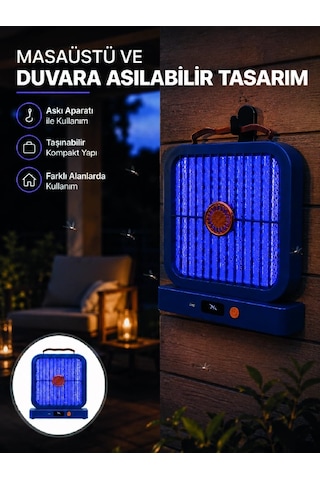 Mey İthalat Taşınabilir Şarjlı Sivrisinek Öldürücü Uv Işıklı Mavi Model